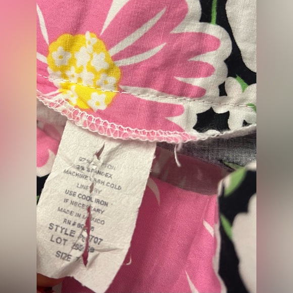 Star City Y2K Pink Black Floral Daisy A Line Knee Length Skirt Sz 7 Barbiecore - Picture 11 of 11